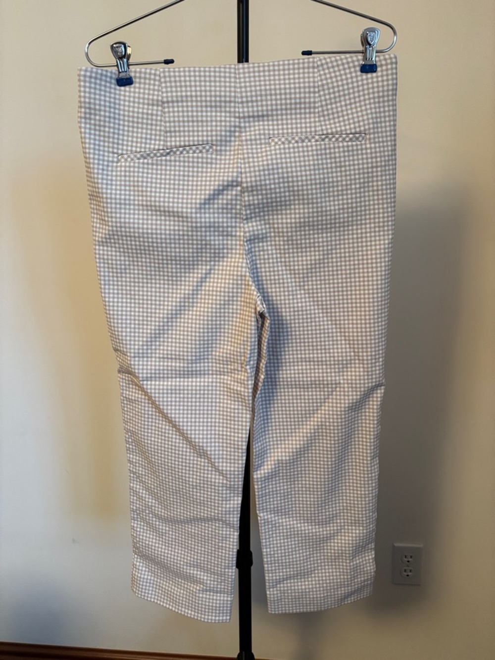 Chico's Light Tan and White Gingham Chinos - Picture 3 of 4